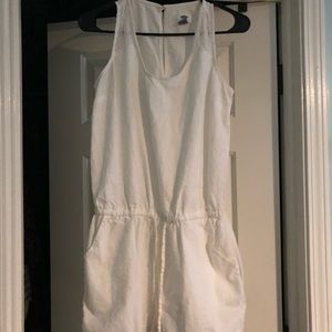 White Lattice Detail Romper